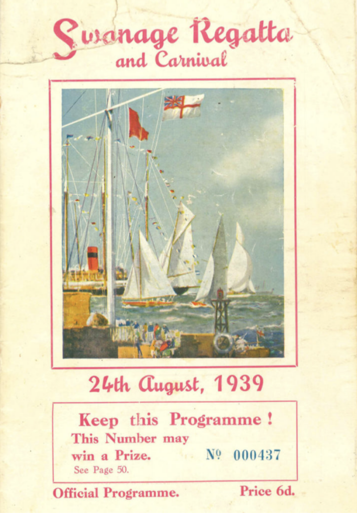 Vintage programme cover from the Swanage Carnival of 1939