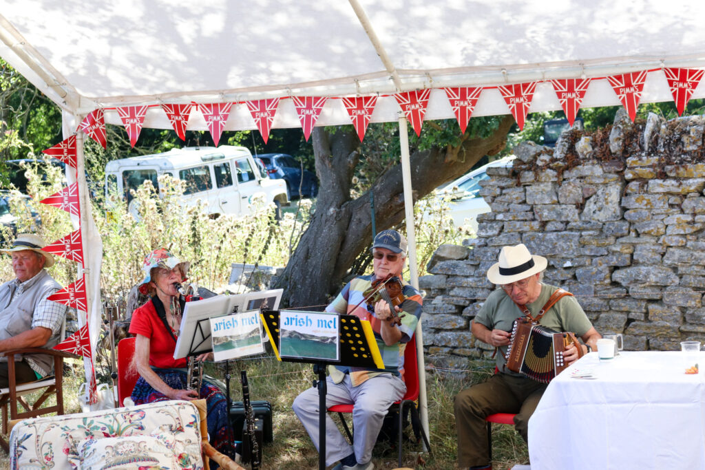 Folk music band at the Church Knowle fete