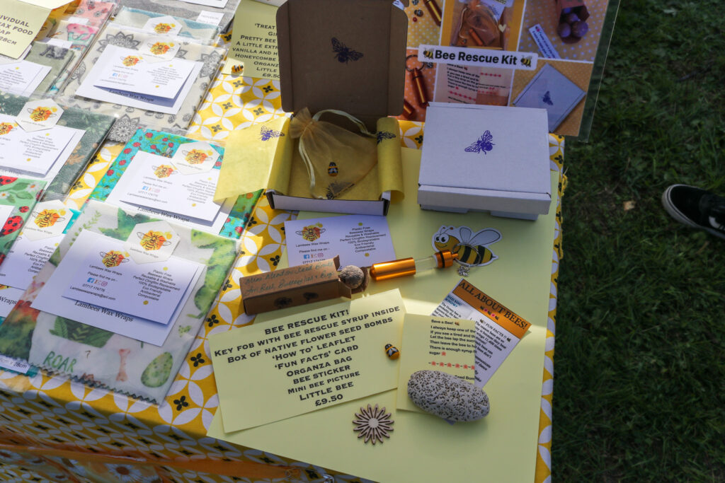 Bee rescue kit at the Planet Purbeck Festival