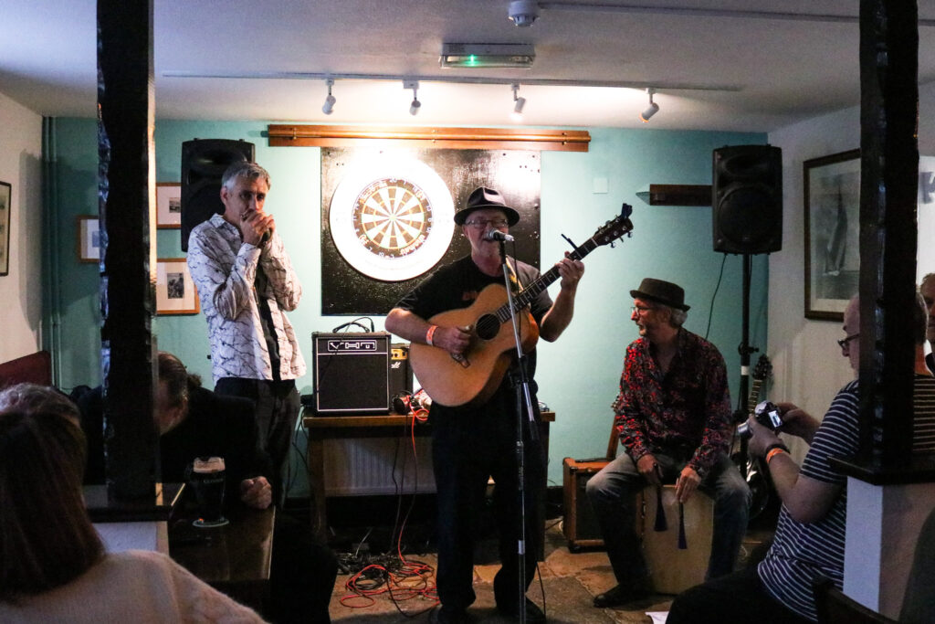 Geoff's Jam band playing at Swanage's The Globe Inn
