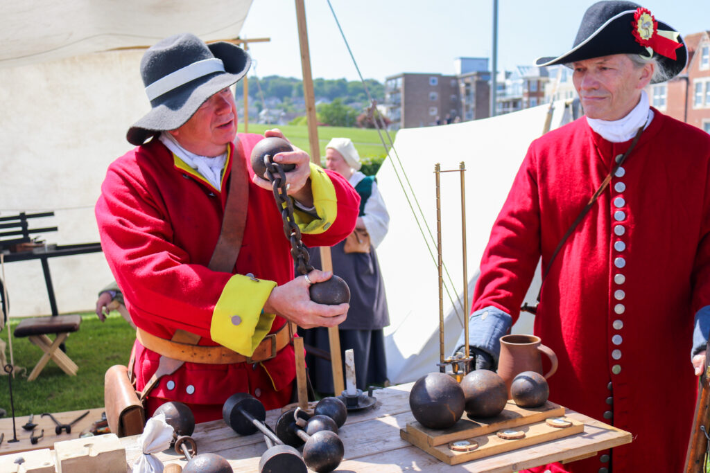 Living history demonstration at Swanage Pirate Festival