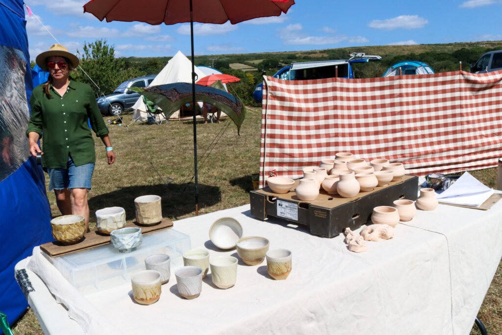 Pots for raku-firing at the Purbeck Valley Folk Festival