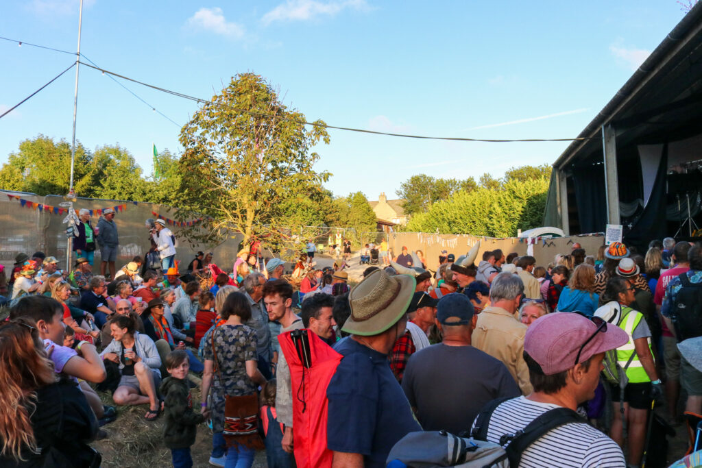 Festival-goers at Purbeck Valley Folk Festival