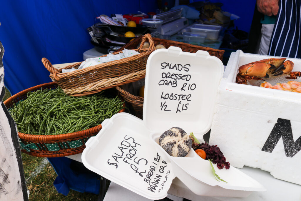 Salad boxes by Swanage Bay Fish
