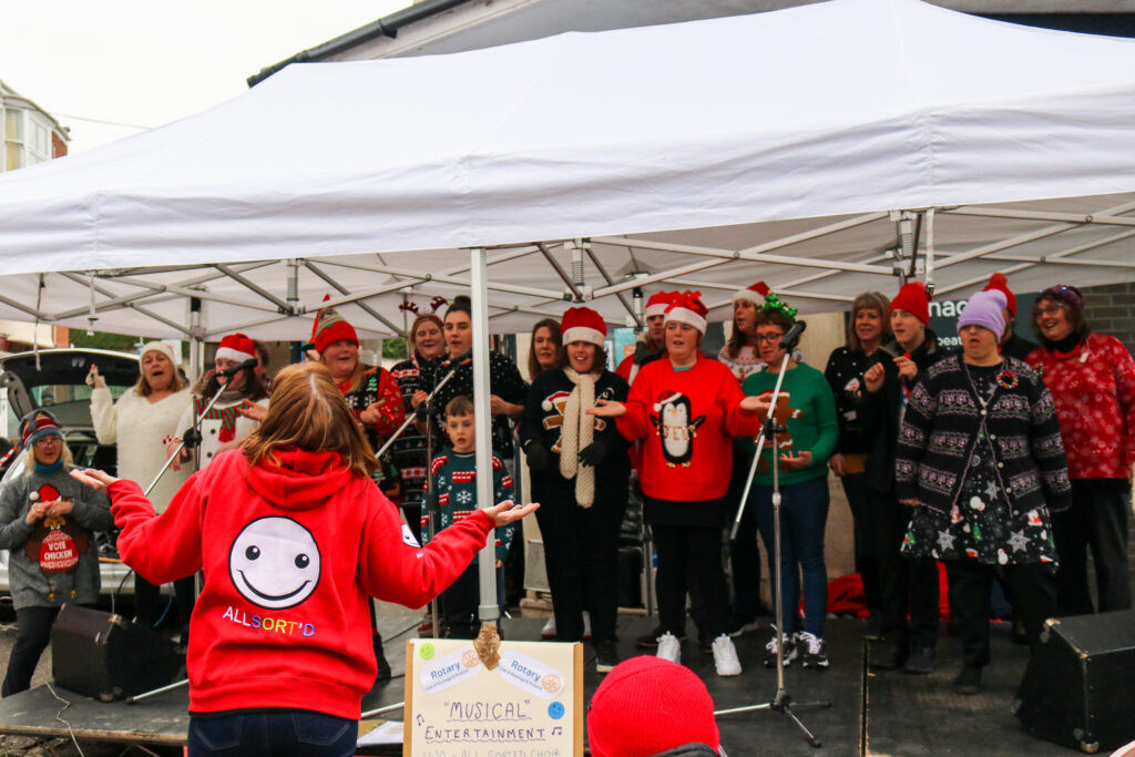 Swanage's All Sort'd choir singing for Christmas