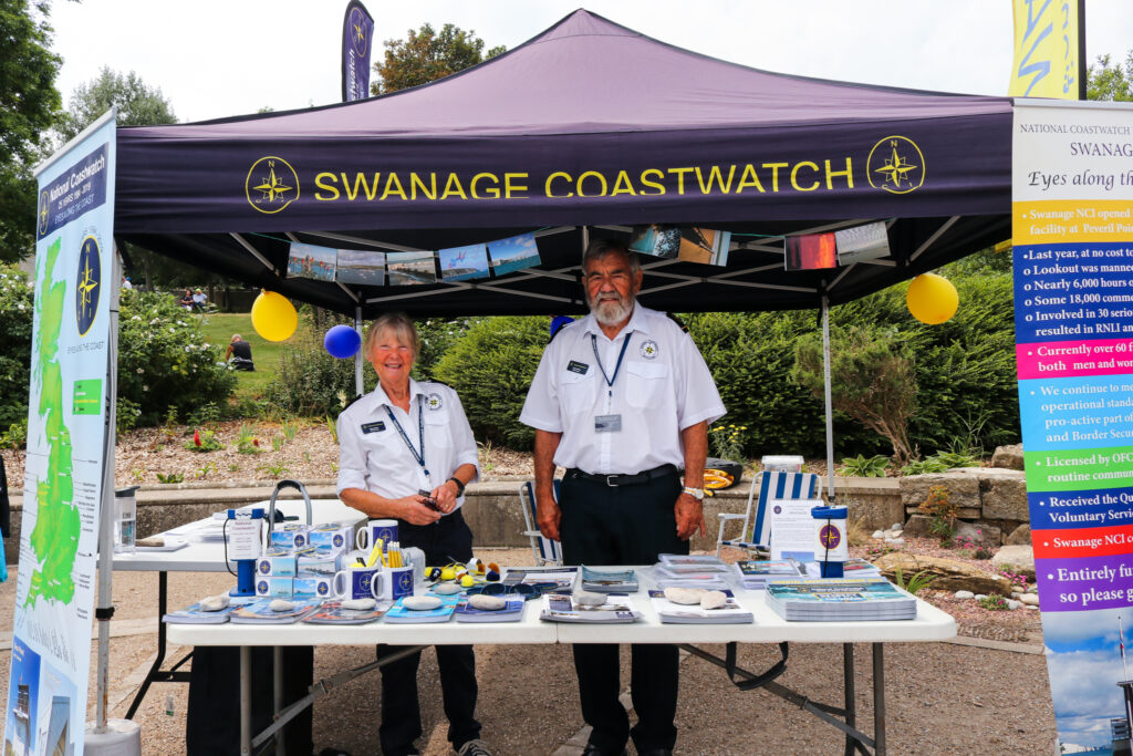 Swanage Coastwatch stand at the Swanage Fish Festival