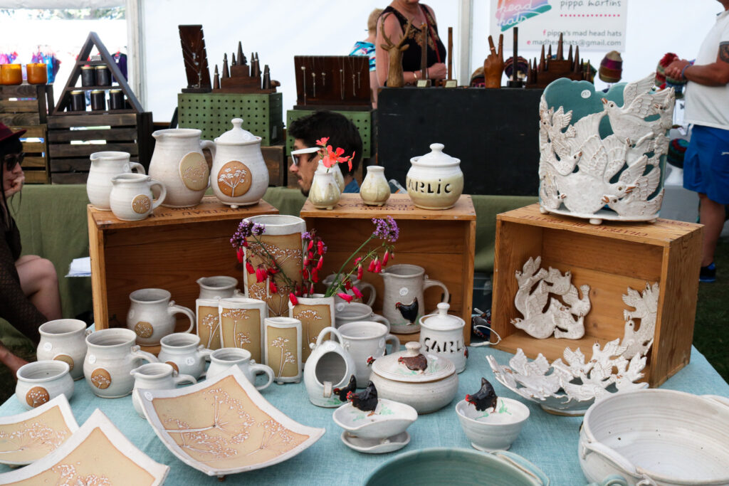Swanage Folk Festival craft fair pottery