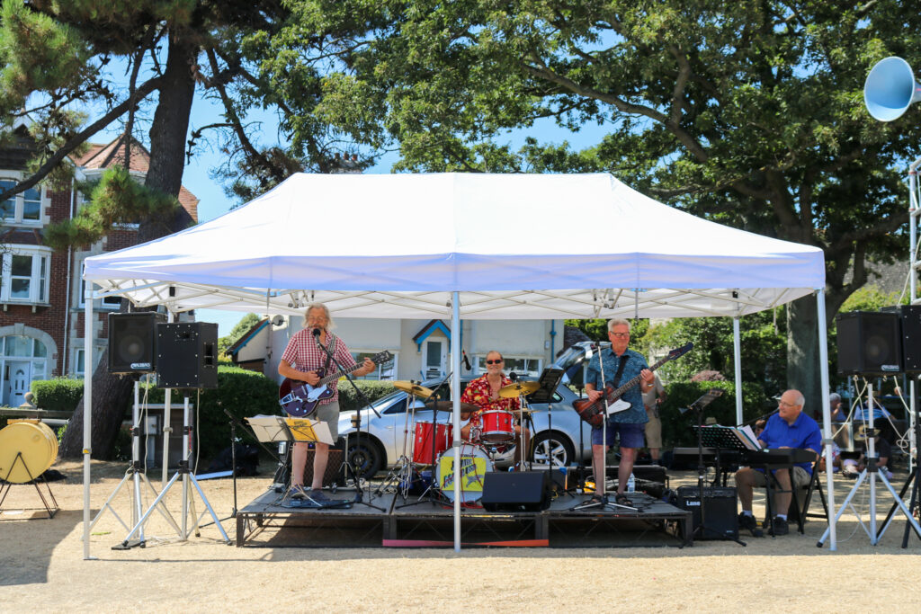 Live music band playing at Rotary summer fete