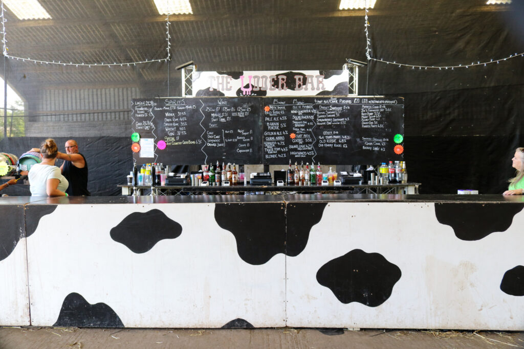 The Udder Bar area at Purbeck Valley Folk Festival