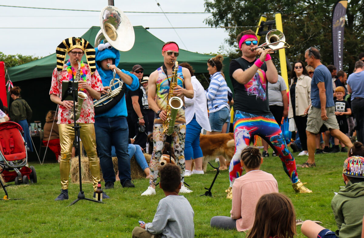 Tuba Libres band playing at a fete