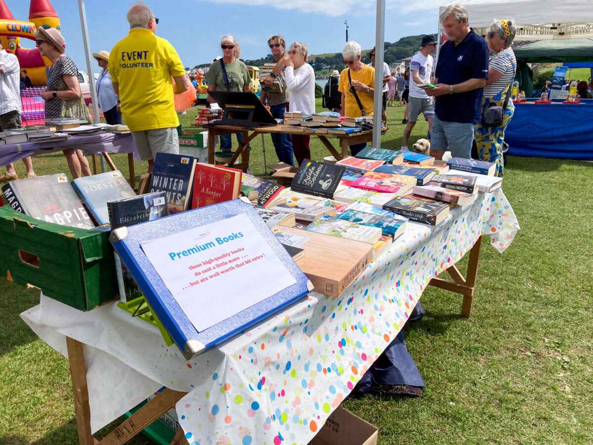 Second-hand books at a table-top stall