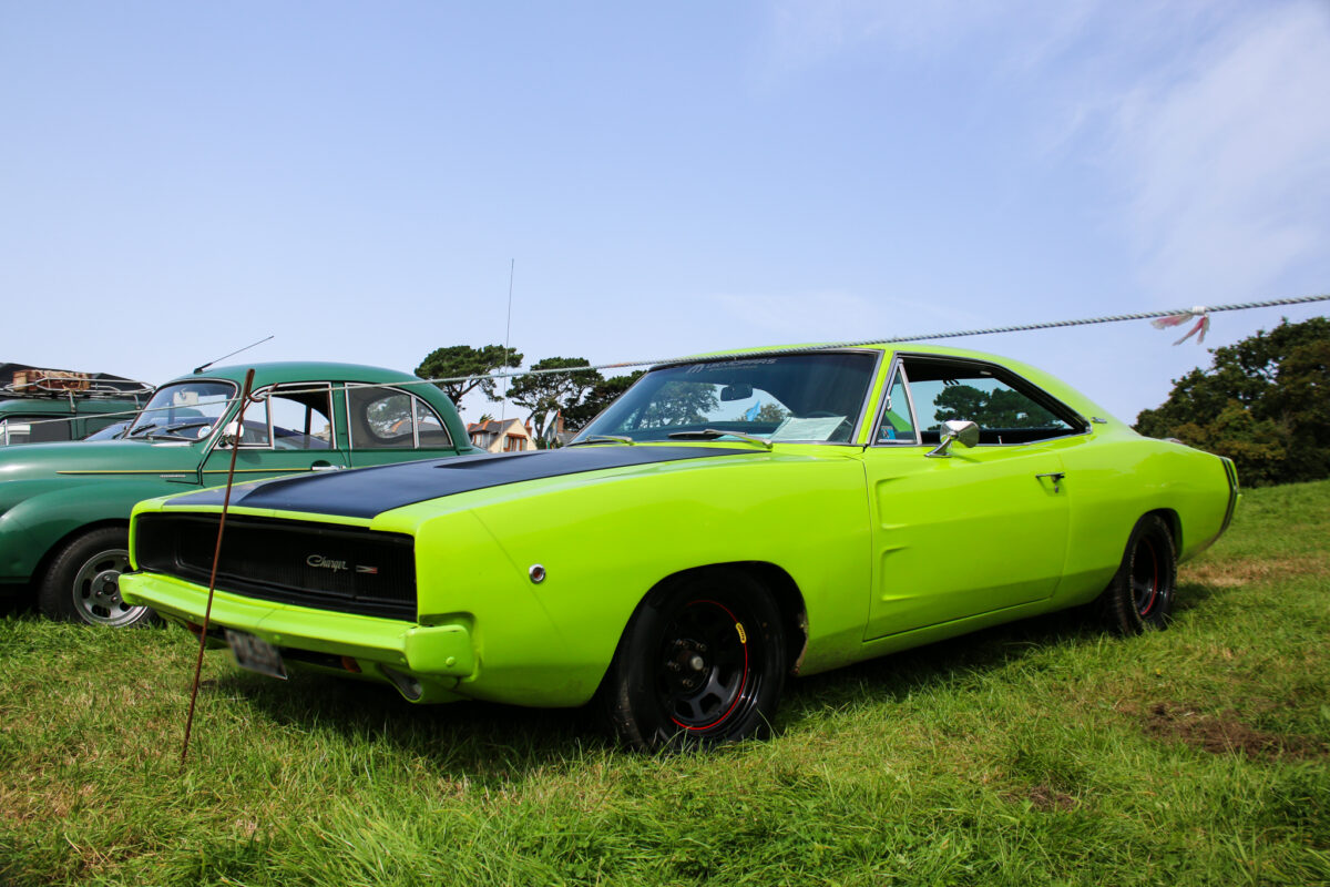 Green classic Dodge Charger car