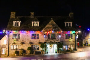 The Bankes Arms in Corfe at Christmas