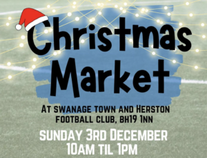 Swanage football club Christmas Market flyer