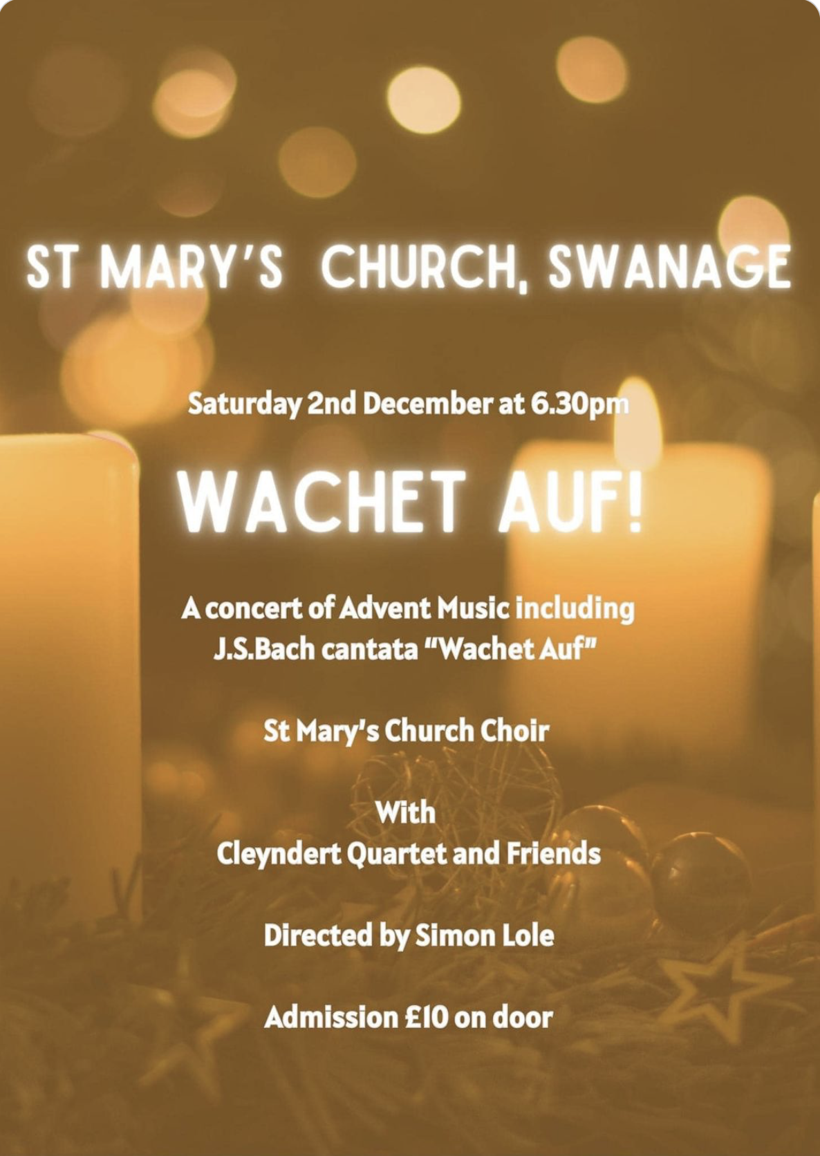Wachet auf! Advent concert poster