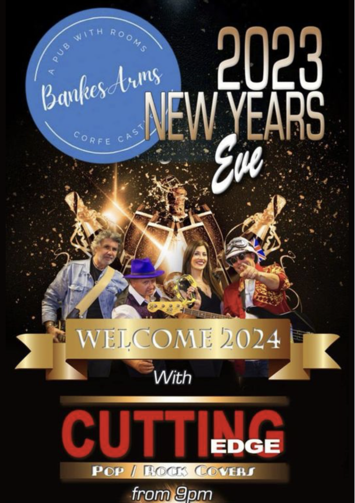 Welcome 2024 with Cutting Edge at The Bankes in Corfe
