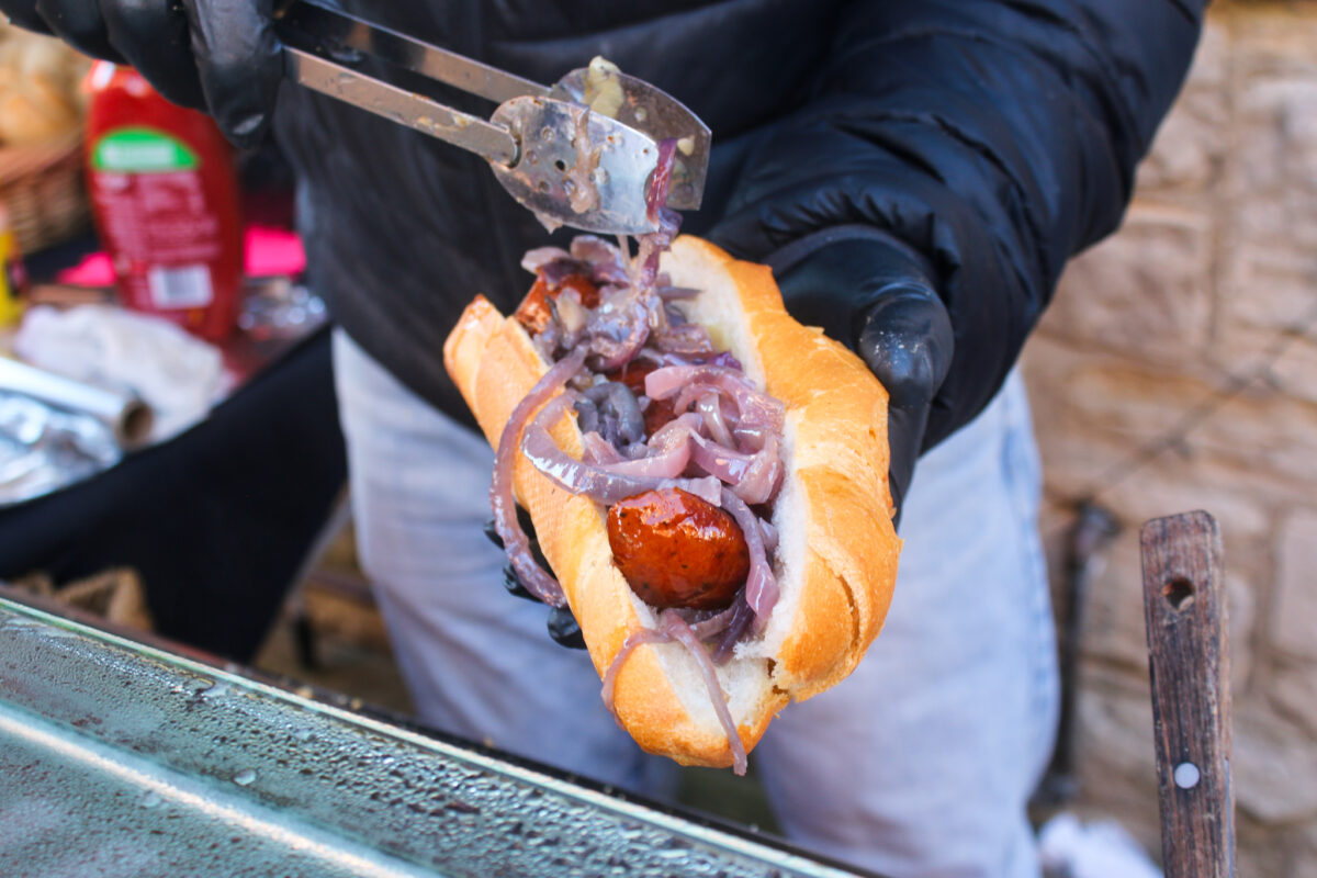 Hot dogs being served at The Old Stables