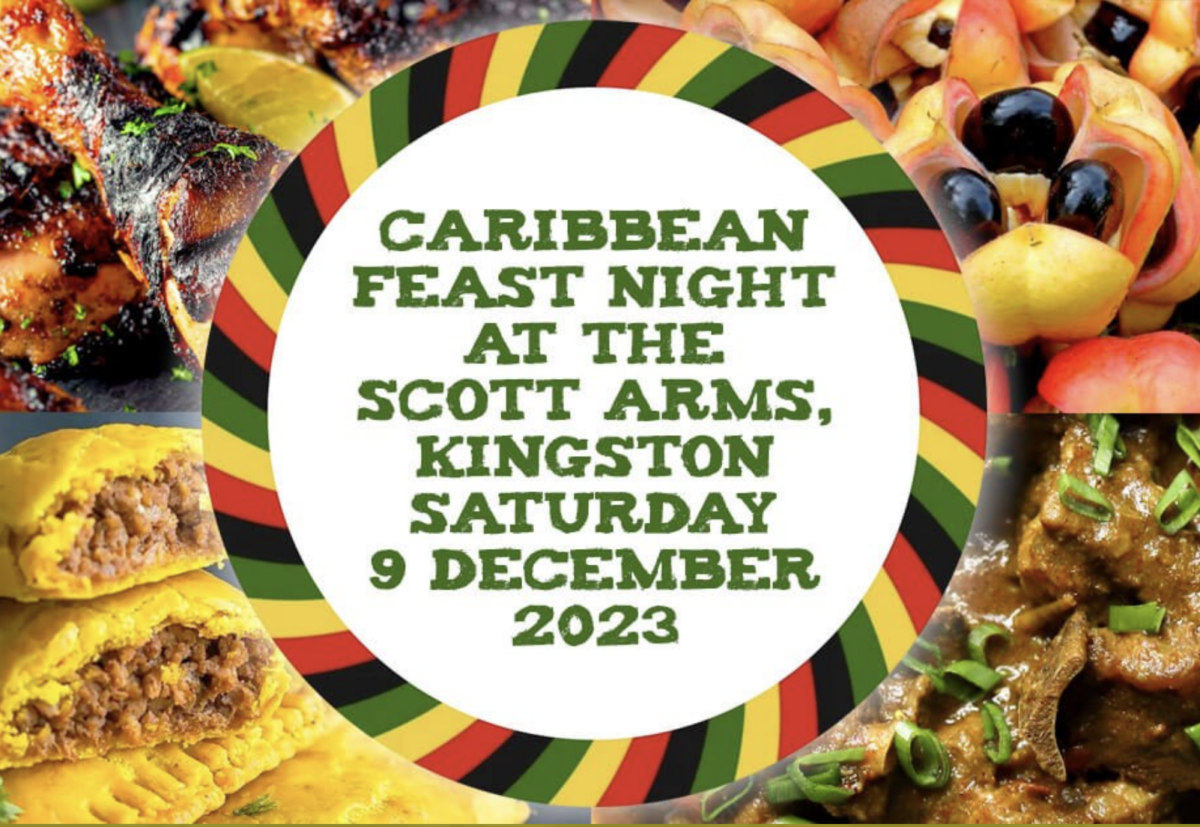 Scott Arms Caribbean Feast Night flyer
