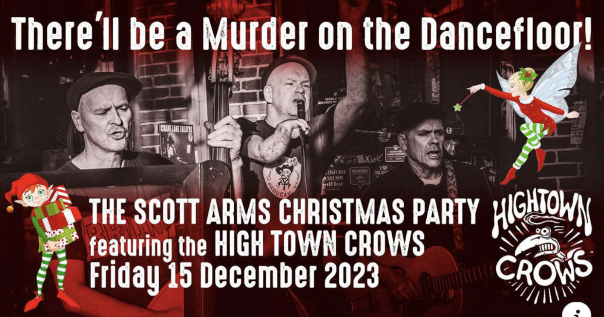 Scott Arms Hightown Crows Christmas Party flyer