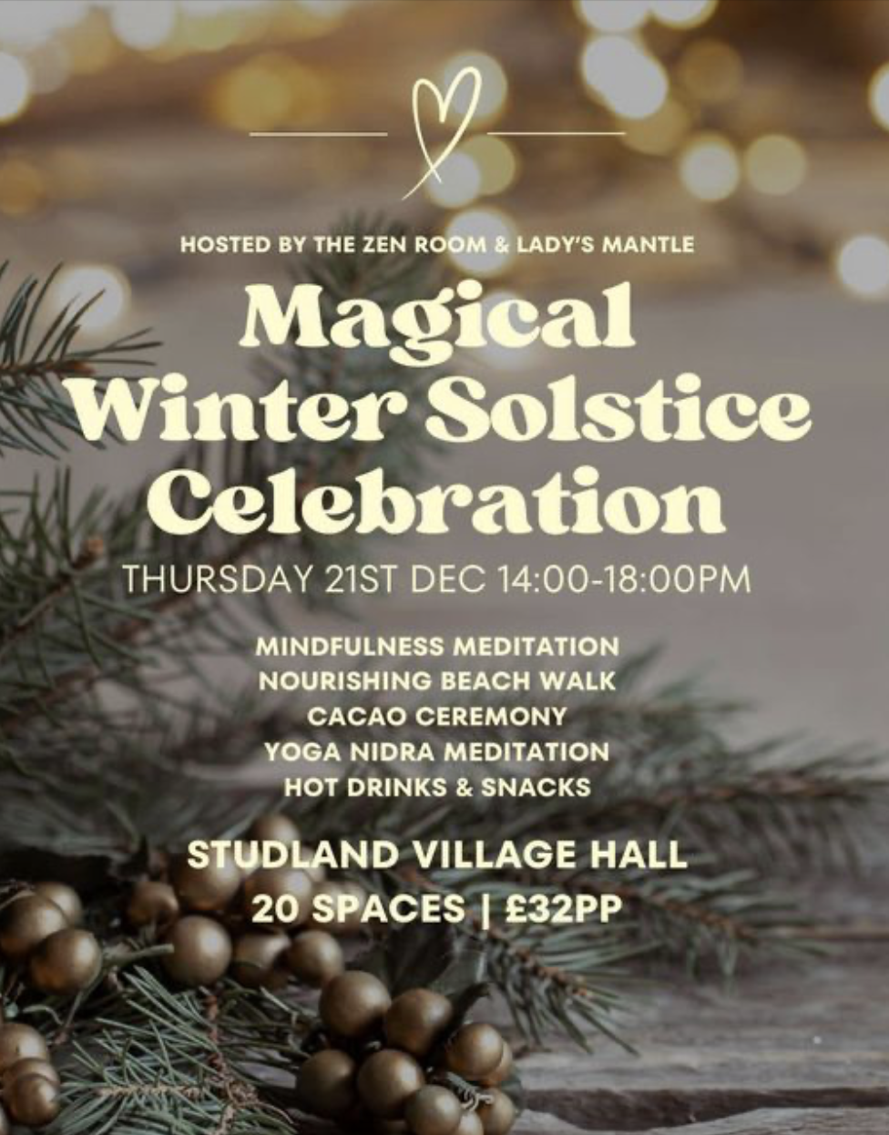 Zen Room Dorset Magical Winter Solstice Celebration flyer