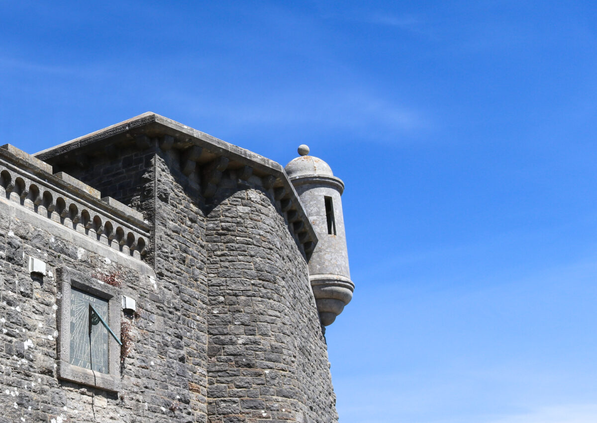 Durlston Castle turret and sundial