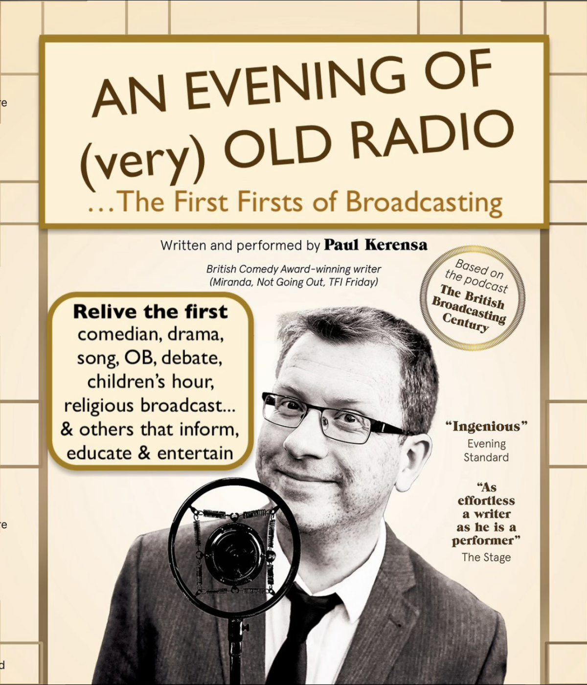 Paul Kerensa Evening of Old Radio flyer