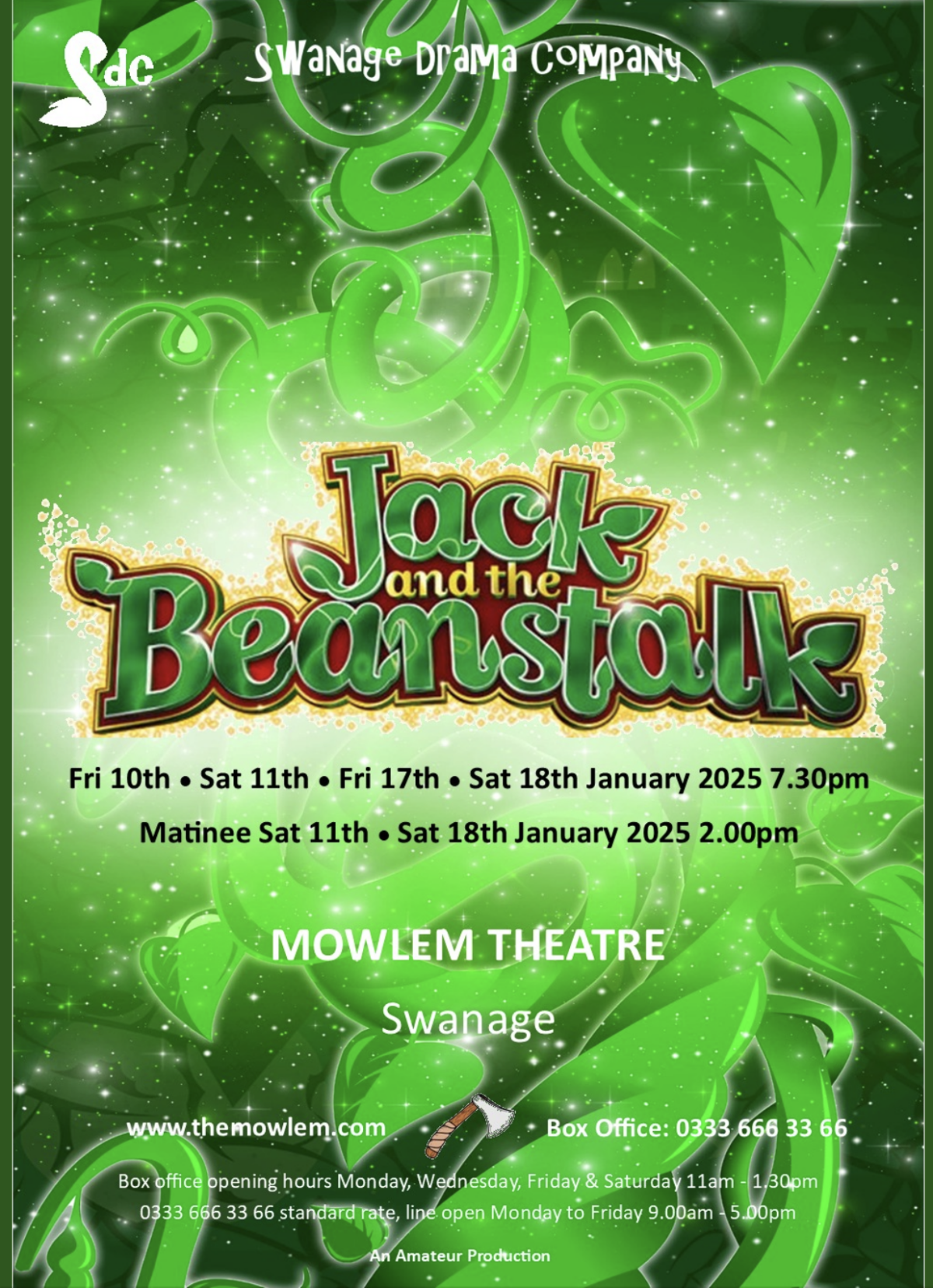 Swanage Drama Company panto Jack & the Beanstalk poster