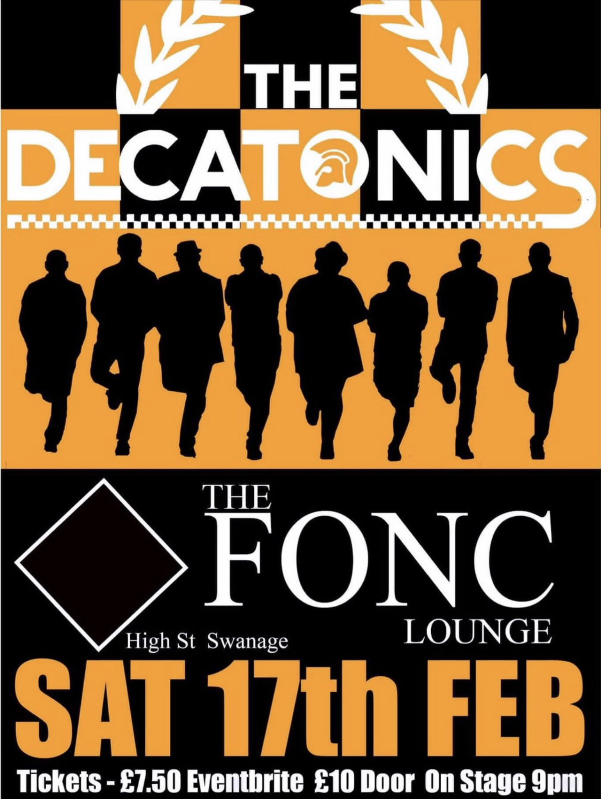 The Decatonics at Swanage's Fonc Lounge poster