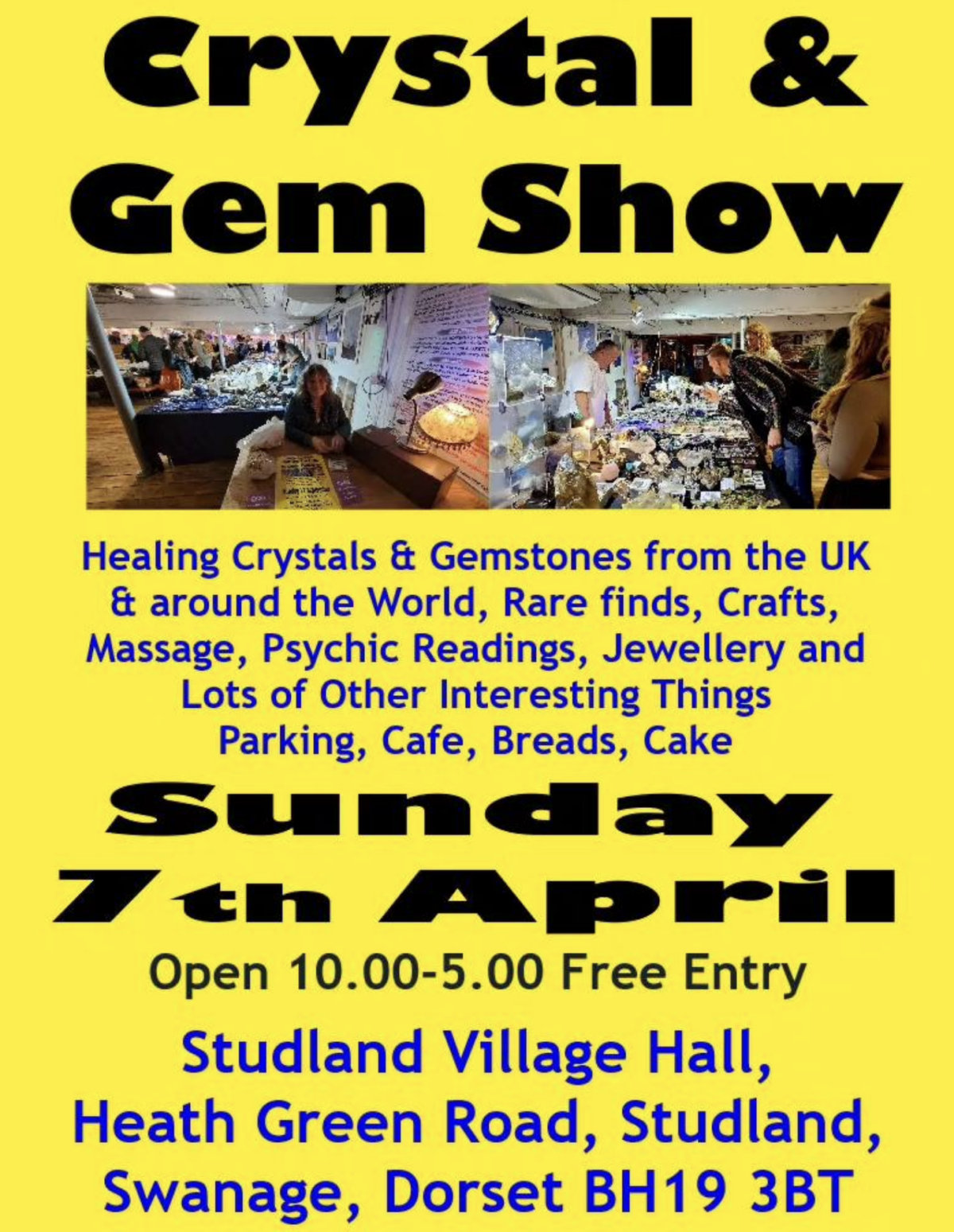 Studland Crystal & Gem show poster