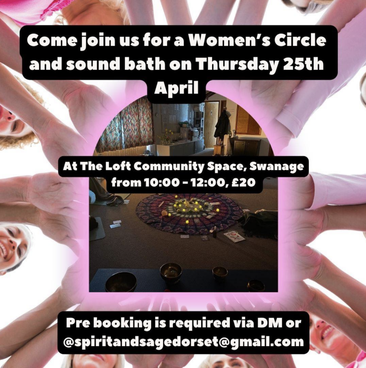 April women's circle swanage poster