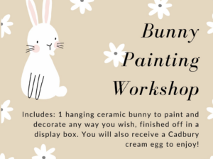 Bunny painting workshop poster - Studio South