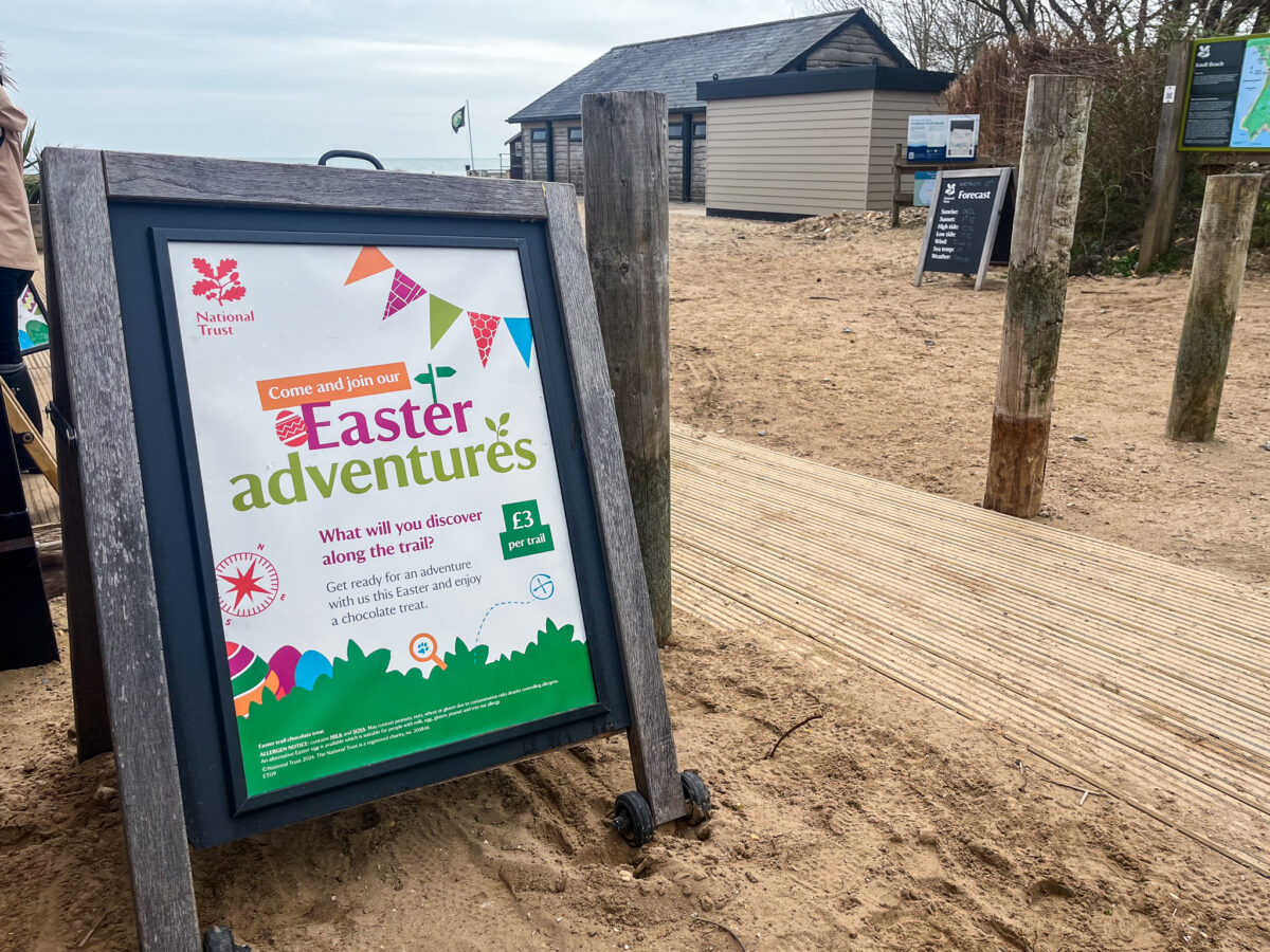 Easter Adventures at Studland sign