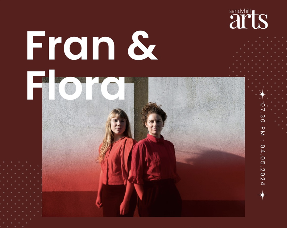 Fran & Flora cello & violin duo poster - Sandy Hill Arts