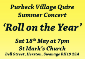 Purbeck Village Quire summer concert poster