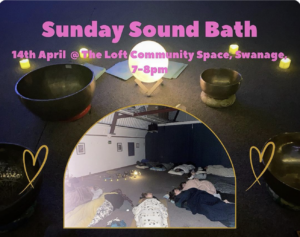 Sunday sound bath at the loft poster