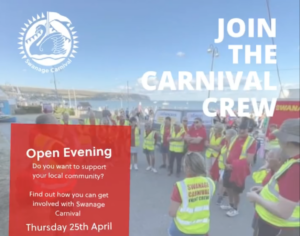 Swanage Carnival open evening poster
